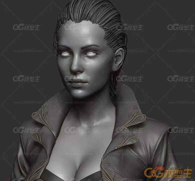 ZBrush 女战士3D模型建模教程 - Flamembra 3D Model-2