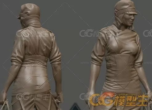 国外CG大师讲解zbrush游戏模型衣服雕刻教程-1