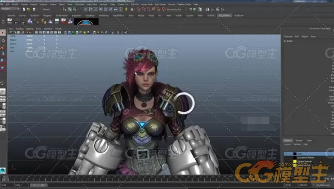 ZBRUSH结合maya制作次世代科幻女角色模型制作教程-3