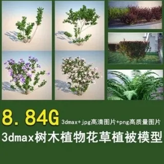 60套园林景观高清贴图3dmax模型素材