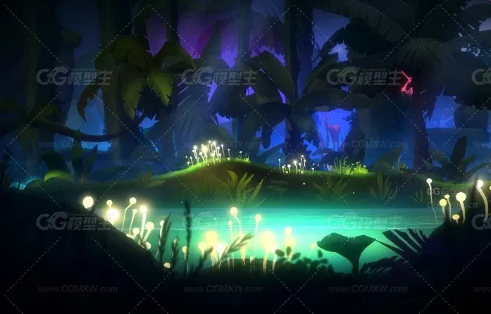 unity3D日韩风格 卡通 Q版丛林场景 2D Jungle Pack-1