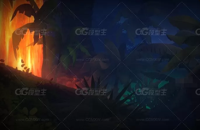 unity3D日韩风格 卡通 Q版丛林场景 2D Jungle Pack-7