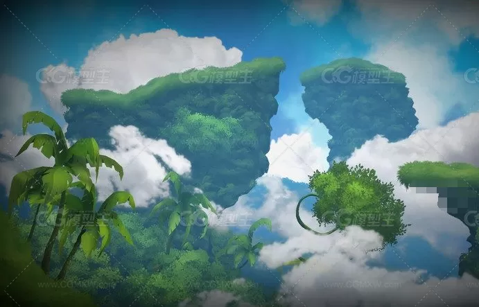 unity3D日韩风格 卡通 Q版丛林场景 2D Jungle Pack-9