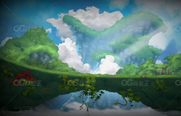 unity3D日韩风格 卡通 Q版丛林场景 2D Jungle Pack-11