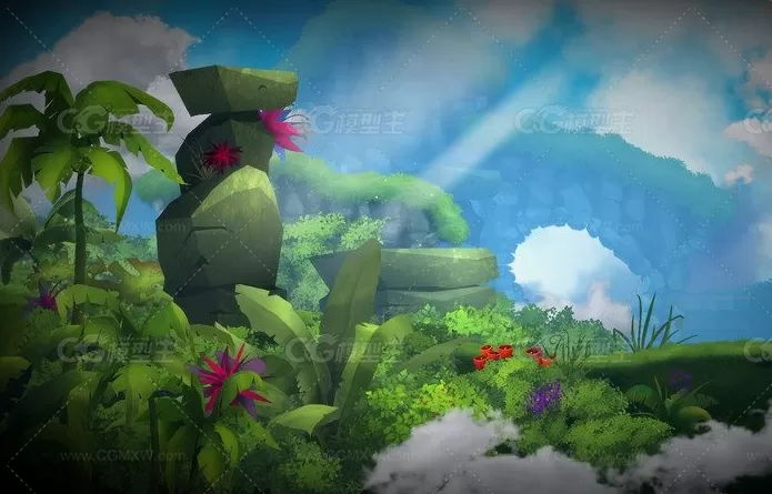 unity3D日韩风格 卡通 Q版丛林场景 2D Jungle Pack-12