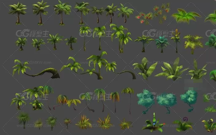 unity3D日韩风格 卡通 Q版丛林场景 2D Jungle Pack-15