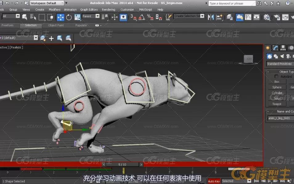 3dsMax2014 四足动物动画高效技术视频教程_【机器翻译】_有源文件-3