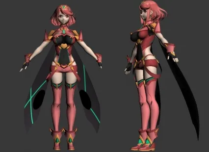 幽界最强异刃游戏女角色焰3DMax模型