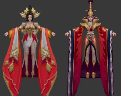 王者荣耀各种皮肤3dmax模型下载 大量王者荣耀游戏人物角色3dmax模型CG模型