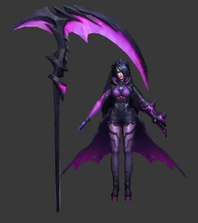 带武器的黑暗风魔女3D模型