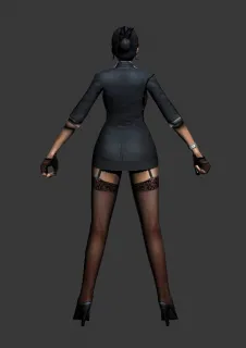对战竞技游戏女角色3Dmax模型