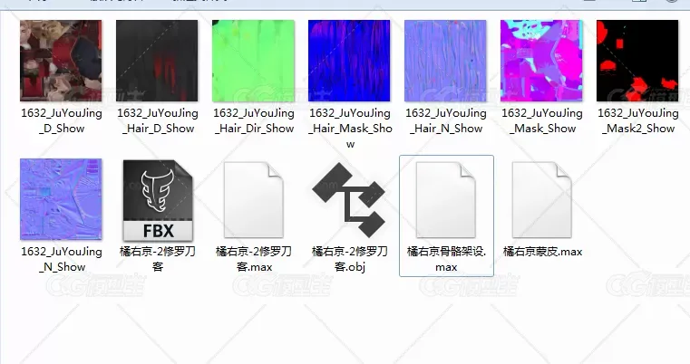 橘右京3D模型 带骨骼蒙皮，全网独家。-3