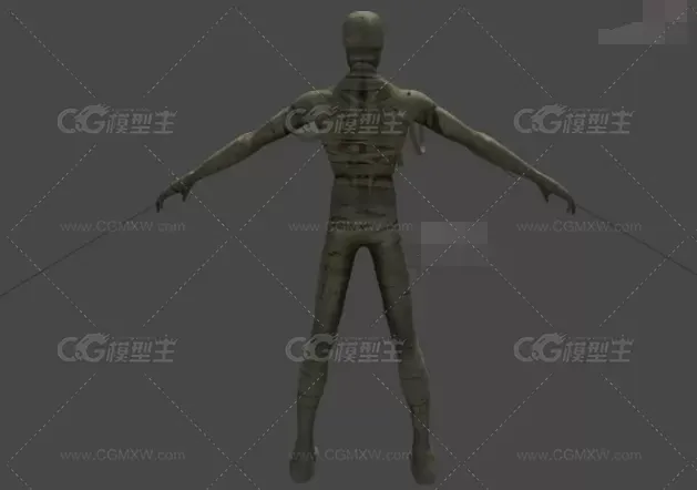 木乃伊怪物3D模型 含28组动画-4