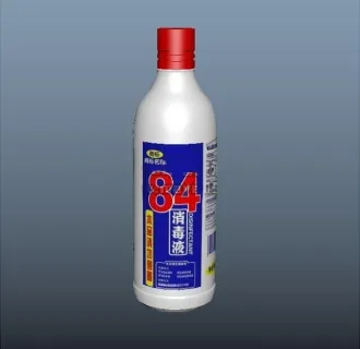 84消毒液maya模型下载 家用的漂白剂84消毒液消毒水清洁剂maya模型下载