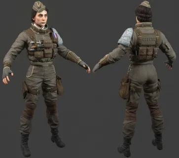 游戏角色[彩虹六号]围攻攻击手twitch3D模型