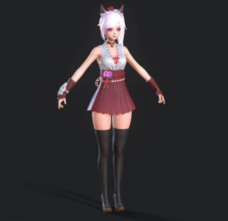 次时代小狐狸美女3D模型 Overhit-Norn_Aya