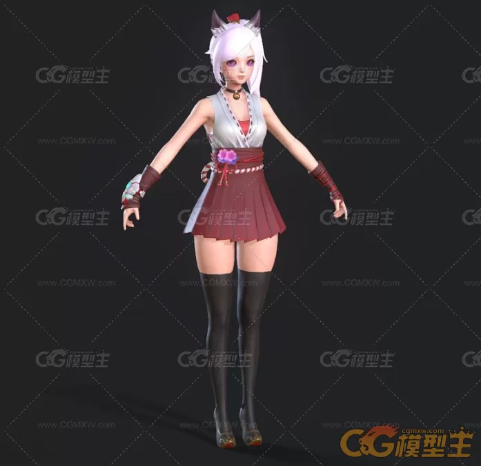 次时代小狐狸美女3D模型 Overhit-Norn_Aya-1