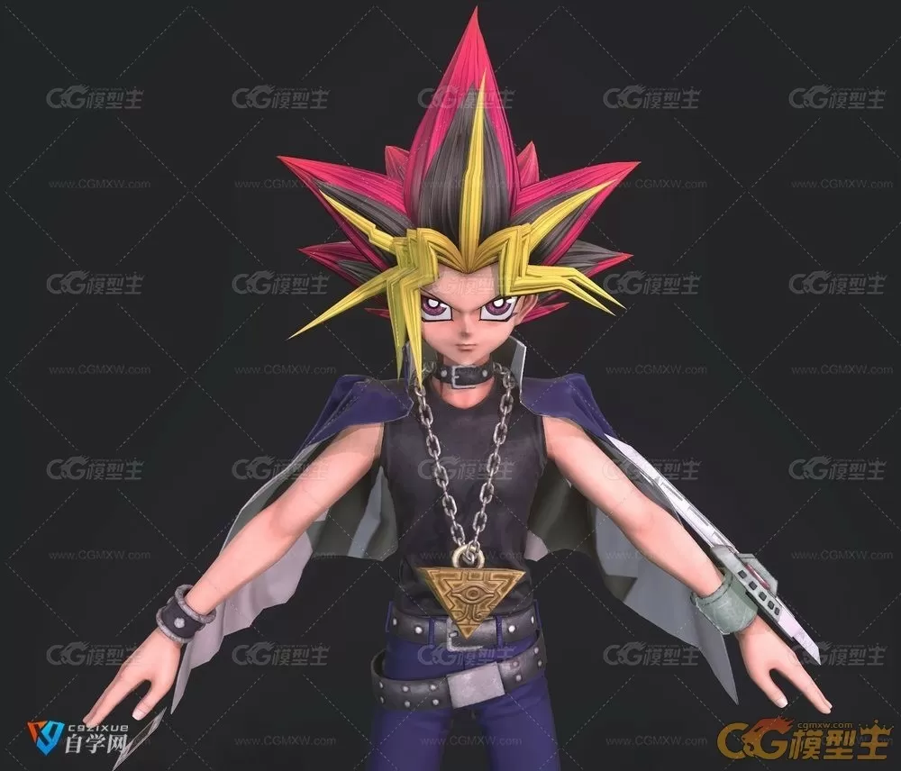 游戏王尤吉卡通角色Jump Force - Yugi Muto模型-1