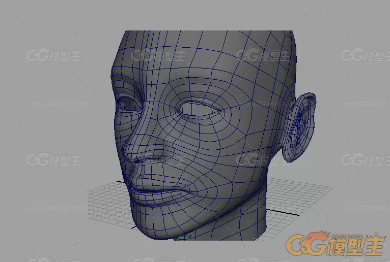 男人头maya模型-1