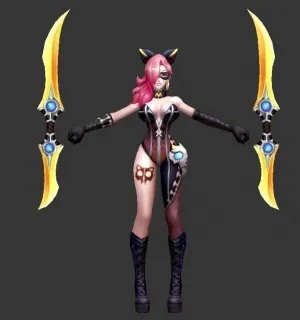 带CS绑定的暗夜猫娘阿轲3D模型