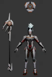机甲战士逐梦之影韩信带绑定3DMax模型