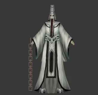 手拿铁链的黑白无常角色3DMax模型