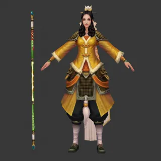古装经典武侠女角色黄蓉3DMax模型（带骨骼动作）