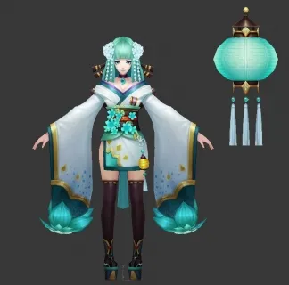 日韩Q版3D角色模型 YYS青行灯SSR模型