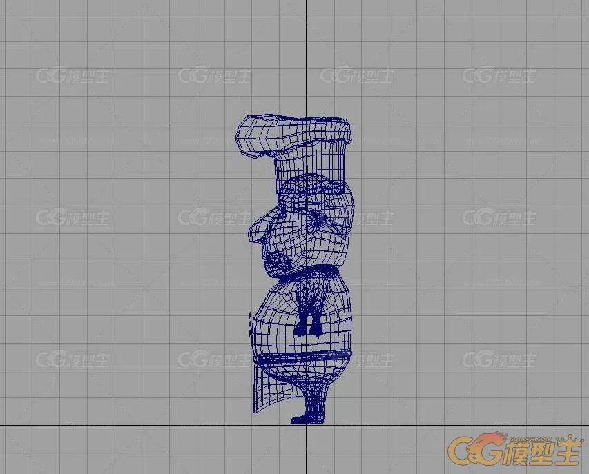 一名卡通胖胖大鼻子厨师人物角色maya模型下载！-3