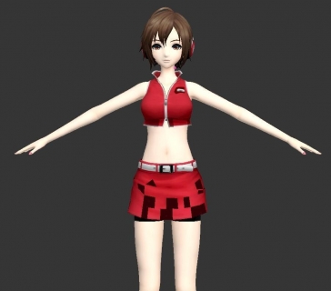 时尚个性音乐少女meiko3D时装模型合集