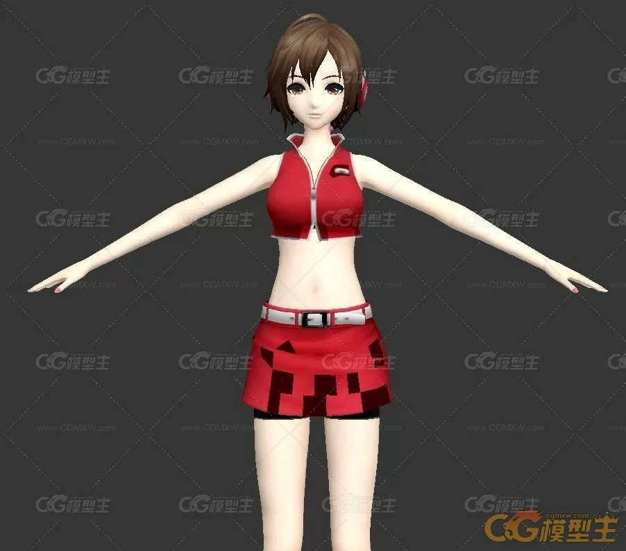 时尚个性音乐少女meiko3D时装模型合集-1