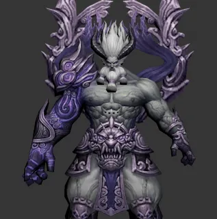 带绑定玄幻仙侠风游戏BOSS3DMax模型