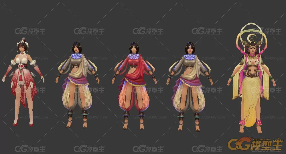 游戏里的女角色3D模型合集-3