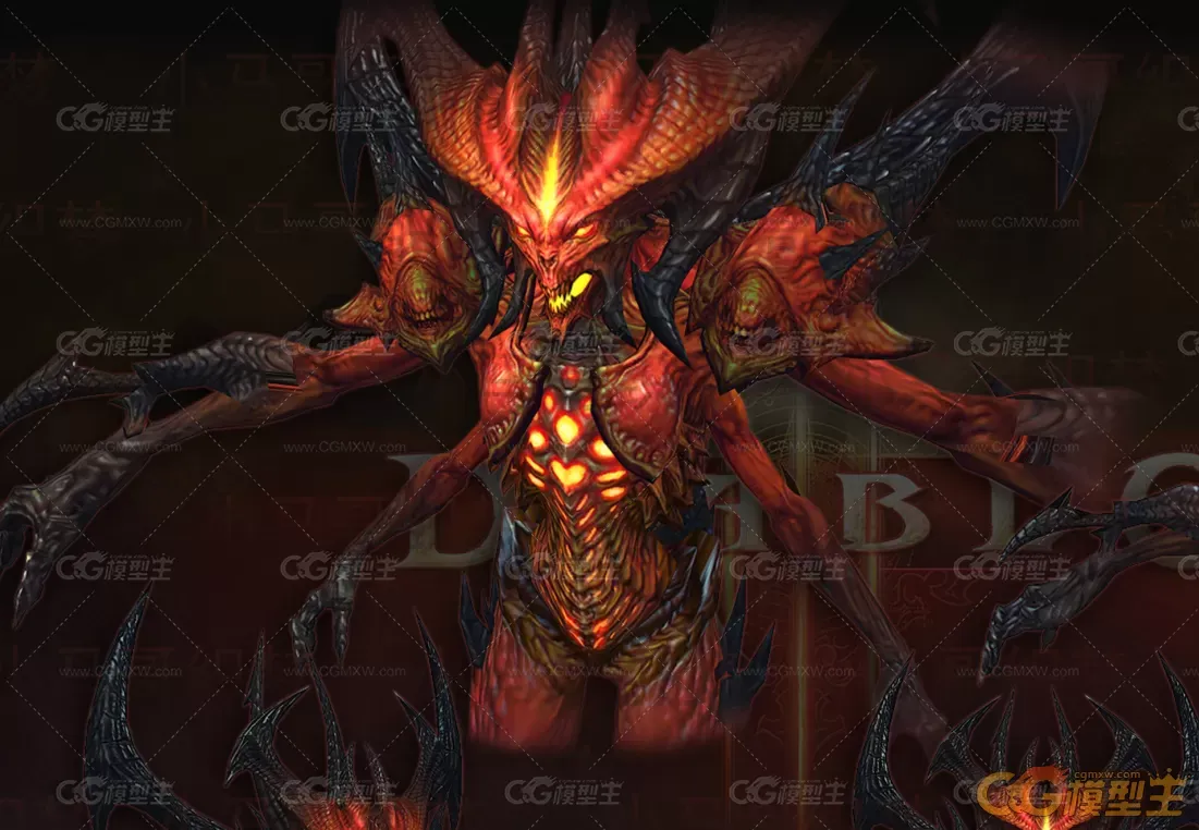 暗黑大BOSS怪物3D高模-1