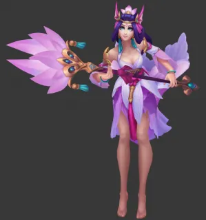 手拿莲花杖的娜美带绑定3Dmax模型