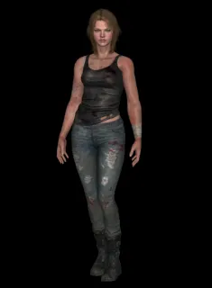 带绑定 游戏女战士3DMax模型