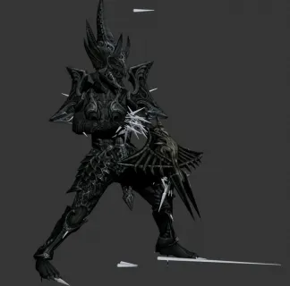 带绑定动作的魔幻手弩角色3D模型