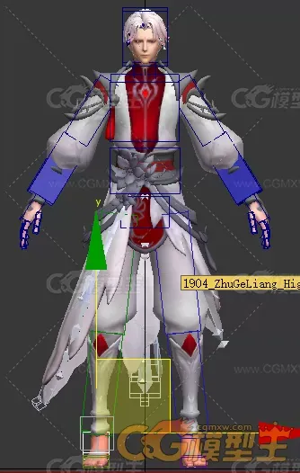 桃花源下的武陵仙君诸葛亮皮肤3D模型-8
