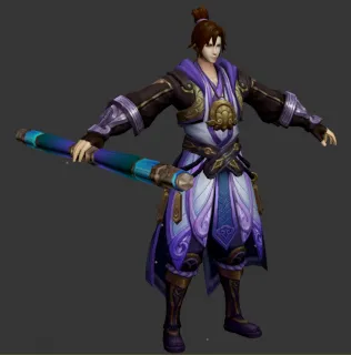 不同版本的至尊宝孙悟空3D角色模型