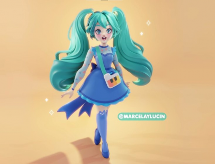 初音未来3D角色雕刻blender2.9教程