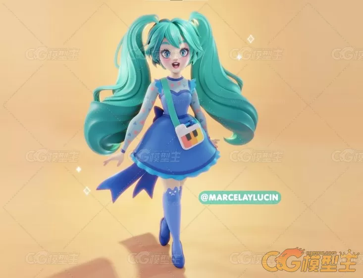 初音未来3D角色雕刻blender2.9教程-1