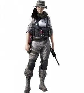 次时代逼真写实女战士人物3dmax模型 战地4中国美女特种兵汉娜现代人物3dmax模型下载