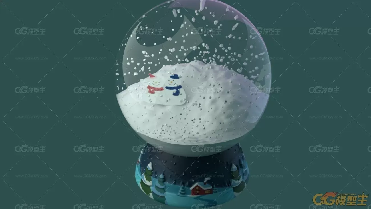 清凉夏日冰雪水晶球-2