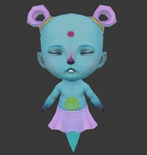 红鼻头兔子牙元婴3D角色模型