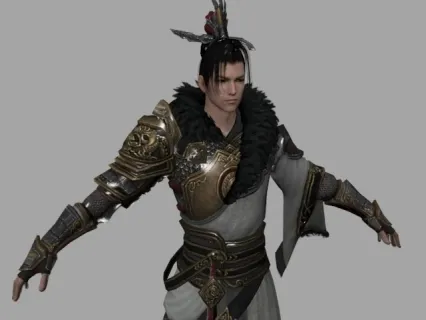 古装偏偏男性少侠3DMax模型