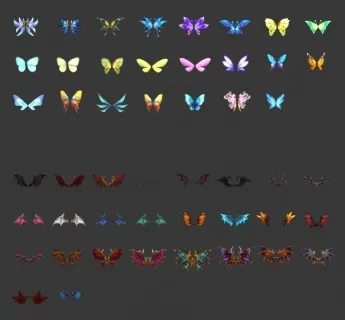 132组史上最全翅膀模型3D模型大合集