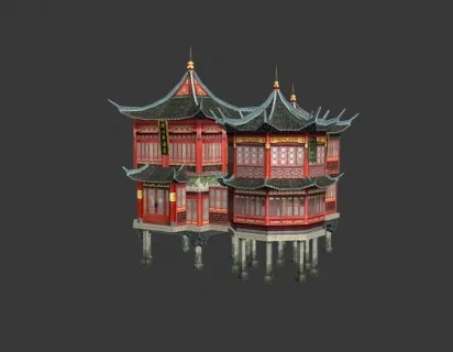 3D写实场景 上海城隍庙