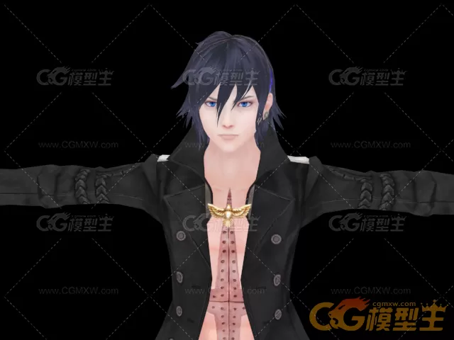 Drakengard3 Cent男角色模型 带绑定 FBX格式-1