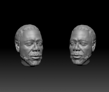 黑人 人头雕刻3d maya zbrush CG模型下载！写实黑人头像雕塑石雕铜雕zbrush模型！
