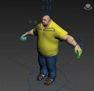 美国白人大胖子人物3dmax模型下载！